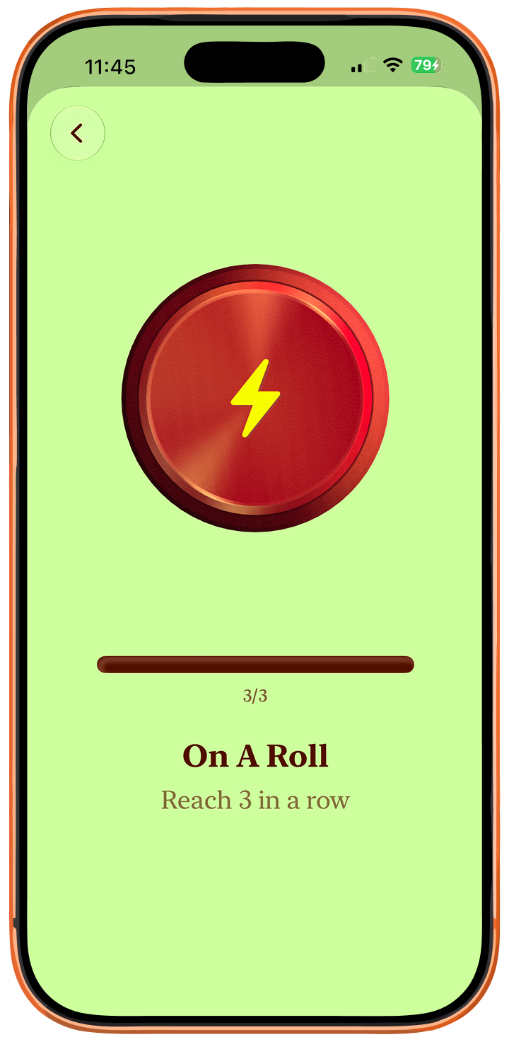 Earned On A Roll medal
